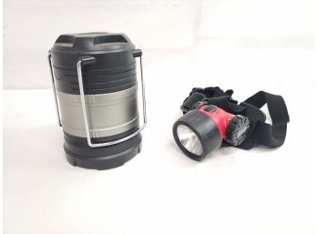 Battery Powered Lights - Cascade Lantern & Coleman Head Light