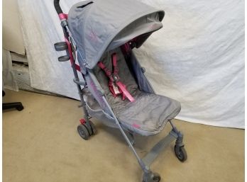 Maclaren Single Baby Stroller - Gray & Pink