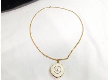 Vintage Lady Nelson Round Anti-Magnetic Watch Pendant Necklace