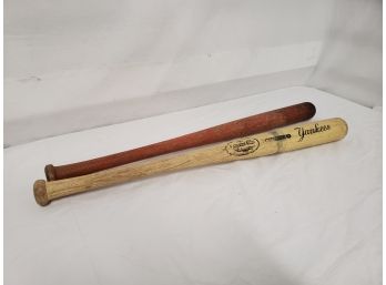 Vintage Wood Baseball Bats - Louisville Slugger Citibank Yankees