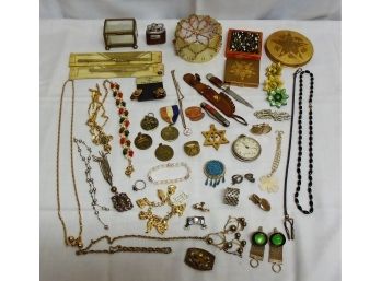 Large Jewelry Lot With Some Sterling