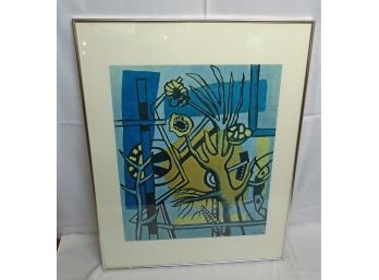 Rare 1971 Fernand Leger Lithograph In Quality Frame From Private Collection