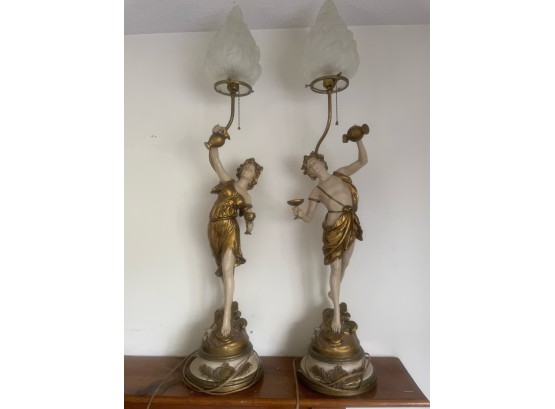 Baroque French Lamps - Pair Of 2