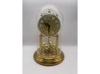 Hermle Anniversary Mantel Clock With Glass Dome