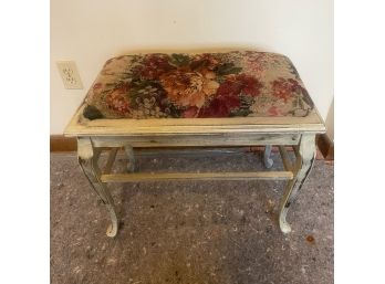 Wood Framed Ottoman With Upholstered Top