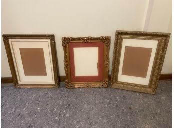 Lot Of Large Ornate Gilded Frames - Set Of 3