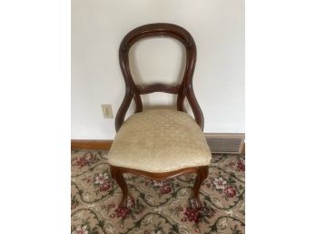 Accent Chair With Cream Upholstered Seat