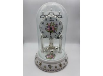 1980s Vintage Timex Porcelain Mantel Clock