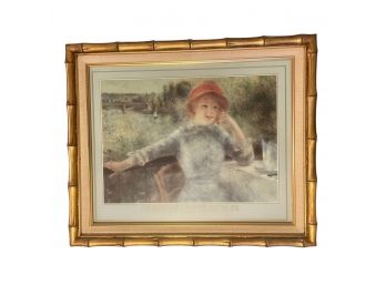 Alphonsine Fournaise On The Isle Of Chatou By Renoir- Framed Art Print