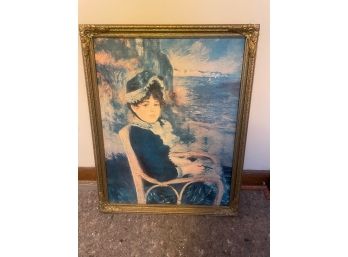 By The Seashore By Renoir Framed Art Print On Canvas