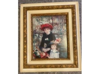 Two Sisters On The Terrace By Renoir Framed Art Print