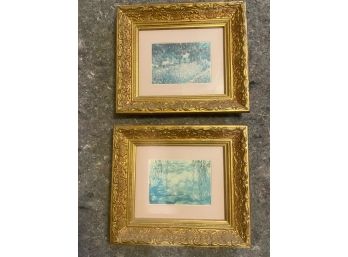 Pair Of Impressionist Framed Art Pieces - Set Of 2