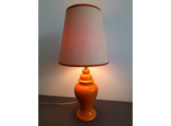 Vintage Orange Painted Table Lamp