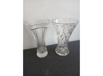 Crystal Vases Lot Of 2