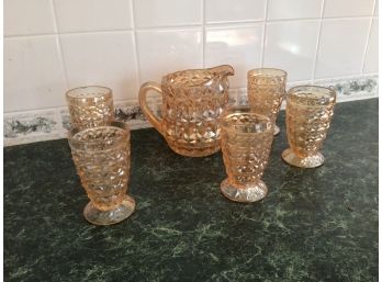 Carnival Pitcher And Glass Set