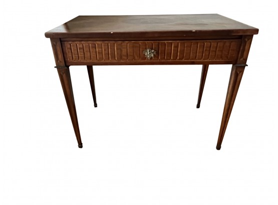 Antiue Traditional Writing Desk With Decorative Inlay