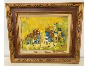 Original Oil Painting, Unsigned, Marked On Back Made In Mexico