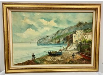 Vintage T. Bassetti Original Oil Painting, Signed