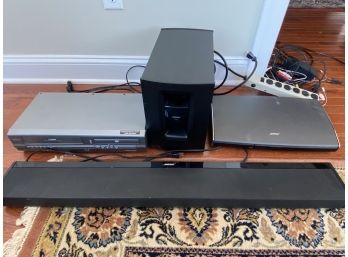 Bose Lifestyle 135 Speaker Array Sound System And Magnavox DVD/VHS Player