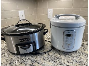 Aroma Rice Cooker, Crock Pot, And Crock Pot Little Dipper