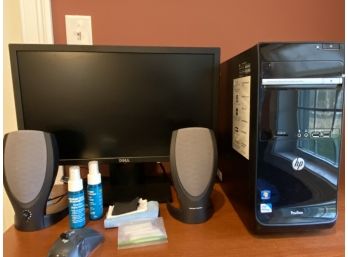 HP Computer P6 Series With Dell Monitor, Harman Speakers & Logi Mouse