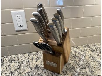 Set Of Cuisinart Knives And Knife Block