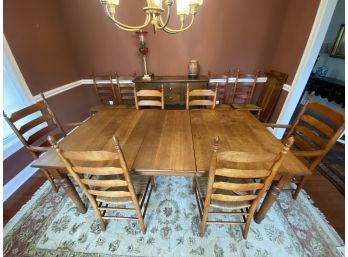 Asher Benjamin Co. Dining Table & 10 Chairs