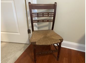 Antique Rush Seat Side Chair