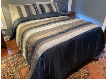 Queen Size Bed With Matress, Box Spring And Bedding