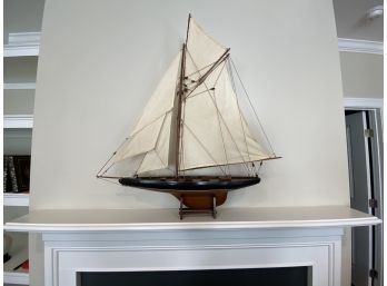 Beautiful Sailboat And Stand - Huge!