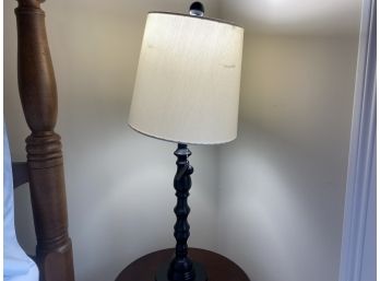 Black Metal Stick Lamp With Pull Chain