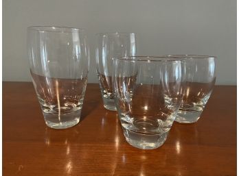 Large Set Of Stylish Modern Drinking Glasses