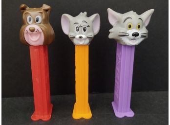 TOM & JERRY WITH SPIKE THE DOG PEZ DISPENSER LOT 3 Pcs