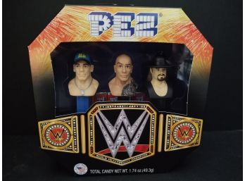 WWE PEZ DISPENSER BOXED SET