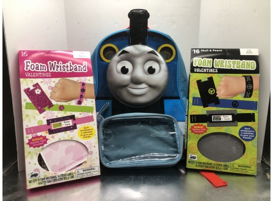 Thomas The Train Backpack And Two Foam Wristband Craft Kits