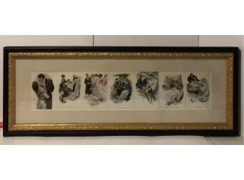 Framed Antique Art  By Harrison Fisher 'The Greatest Moments Of A Girl's Life'