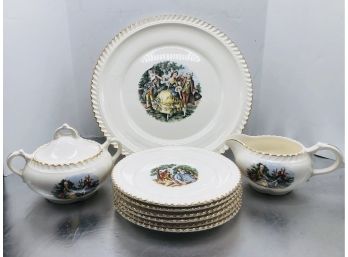 Vintage 22kt Gold Harker Pottery Co Tea Service