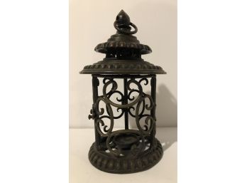 Hanging Metal Candle Lantern - Excellent Condition