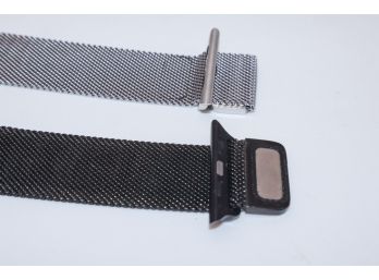 Black And Silver Mesh Magnetic Watch Band