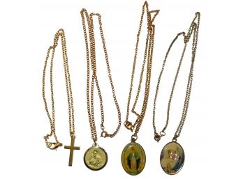 3 Religious Chains With Pendants