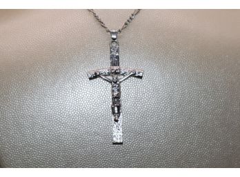 Silver Chain With Cross