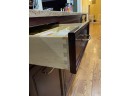 A Mahogany Kitchen Island With Sink And Granite Counters!