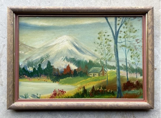 An Antique Oil On Board