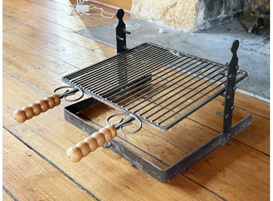 A Lovely Fireplace Grill - Wonderful For Warming On An Open Fire! 1 Of 2
