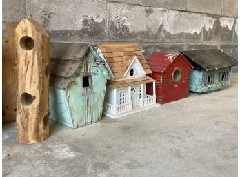 A Large Collection Of Vintage Birdhouses