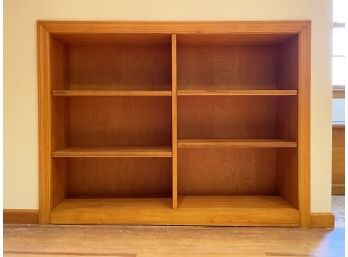A Built In Solid Wood Bookshelf