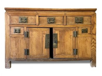 An Antique Chinese Console Cabinet, Likely Elm