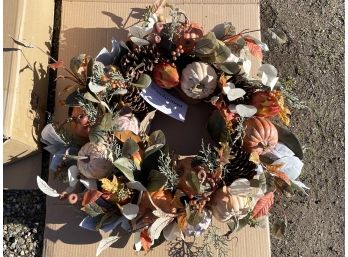 A New In Box Fall Wreath By Grandin Road
