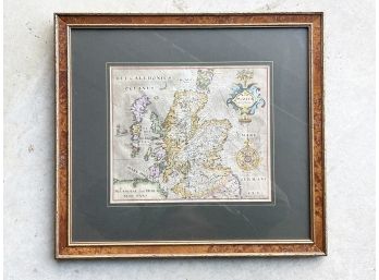 An Antique Hand Colored Map Of Scotland