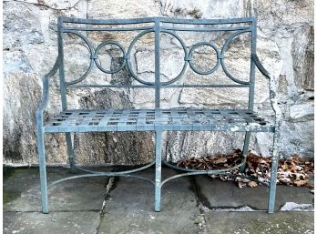 A Vintage Cast Aluminum Bench By Brown Jordan